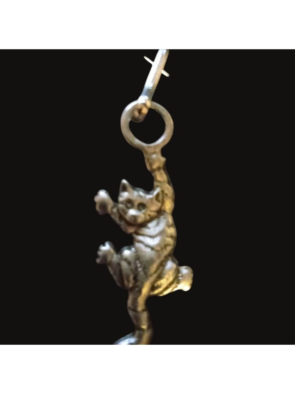 Cat Shaped Charm Pendant Accessory Hanging Design Climbing Pose